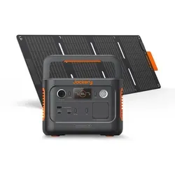 Jackery Stromerzeuger 240 v2 mit 40W Solarpanel - Stromerzeuger für Outdoor und Notfälle, ausgestattet mit einer langlebigen 256Wh LiFePO4-Batterie und vielseitigen Anschlüssen für alle Geräte.