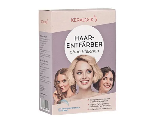 Keralock Haarfarben-Entferner - Haarfarben Entferner, sanfte Depigmentierung für weniger Haarschäden und ideale Korrektur unerwünschter Colorationen.