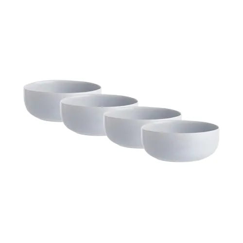 BUTLERS Schüssel 600ml 4er Set Suppenteller CASA NOVA Steinzeug Geschirr Suppenschüssel | Bowl Salatschale Teller tief | Skandi-Design reaktive Glasur | Mikrowellen- & spülmaschinenfest
