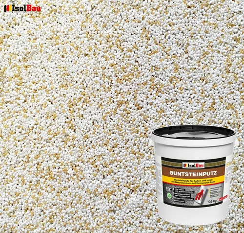 Mosaikputz Buntsteinputz BP 60 (weiss,sand/gelb) 25 kg Fertigputz Sockelputz
