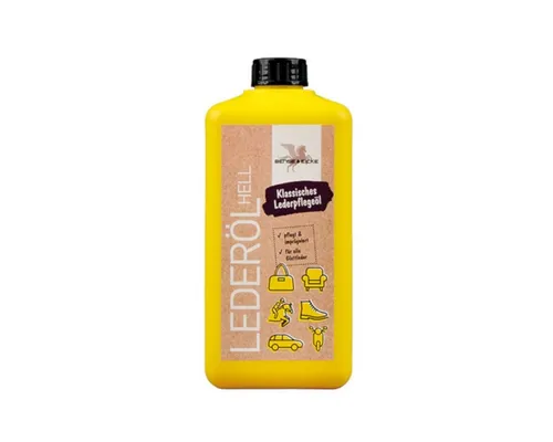 Bense & Eicke Lederöl hell - 500 ml Pflege für Leder - Hochwertiges Lederöl zur schonenden Pflege von hellen Ledermöbeln. Schützt und erhält die Geschmeidigkeit des Materials für lange Lebensdauer.