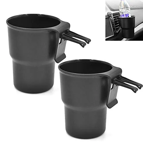 2X Auto Universal Getränkehalter Flaschenhalter Becherhalter Autozubehör Getränke/Dosenhalterung Set,Schwarz