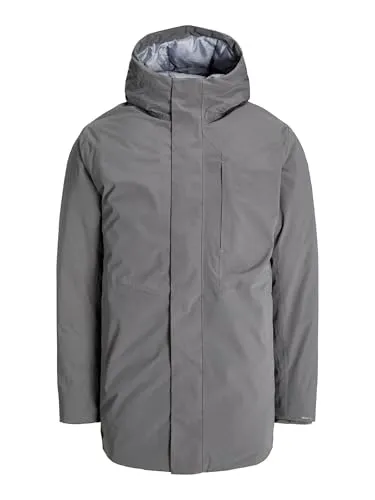 JACK & JONES Male Parka - Stylischer Regular Fit Parka mit Kapuze und Kordelzug. Hergestellt aus recyceltem Material für nachhaltigen Komfort und moderne Langlebigkeit.