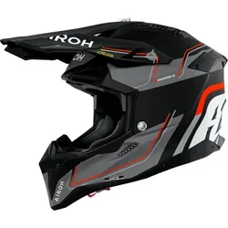 Airoh Aviator 3 Leader Motocross Helm, schwarz-grau-orange, Größe S - Hochwertiger Motocross Helm mit Doppel-D Helmverschluss und optimierter Belüftung für besten Tragekomfort. Ideal für den sportlichen Einsatz auf der Strecke.