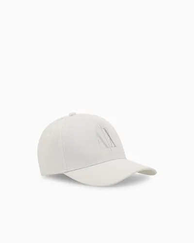 Armani Exchange Damen Icon Logo Studs Baseballkappe in Weiß