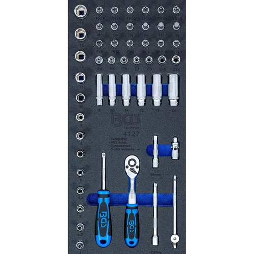 BGS Werkstattwageneinlage 1/3: Steckschlüssel-Satz | 50-tlg.