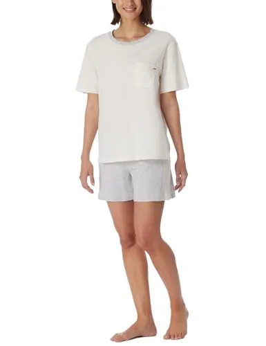 Schlafanzug Set kurz Baumwolle - Nightwear - Bequemes Schlafanzug Set aus weicher Baumwolle. Das T-Shirt bietet einen lockeren Schnitt und die Hose hat einen elastischen Bund für optimalen Komfort beim Entspannen.