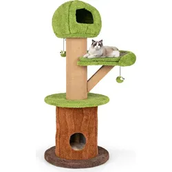 GOPLUS Kratzbaum 148 cm - Vielseitiger Katzenbaum mit Pilzform und Sisalkratzpfosten - Vielseitiger 148 cm hoher Kratzbaum mit Pilzform, zwei Höhlen und weichen Kissen. Ideal für Katzen zum Spielen und Entspannen. Robuste Sisalkratzpfosten schützen Ihre Möbel und fördern die Krallenpflege.