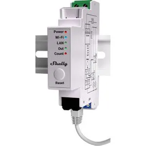 Shelly Pro EM 50A - Wi-Fi Bluetooth-Energiezähler mit Schützsteuerung, präzise Verbrauchsmessung und kompatibel mit Alexa & Google Home