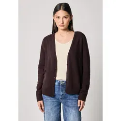 Street One Studio Damen V-Neck Cardigan - Strickjacke für Damen mit V-Ausschnitt und Langarm, aus softem Baumwollmix mit Stretch für optimalen Tragekomfort und modischen Look.