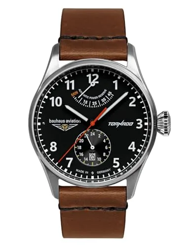 Bauhaus Herrenuhr CT-BHA Tornado Automatik - Elegante Automatik-Armbanduhr für Herren mit braunem Lederarmband und edlem Edelstahlgehäuse. Ideal für stilbewusste Männer, die Wert auf Funktionalität und Design legen.