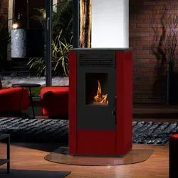 Pelletofen Westminster WPO 7R Stahl Bordeaux 7,5 kW
