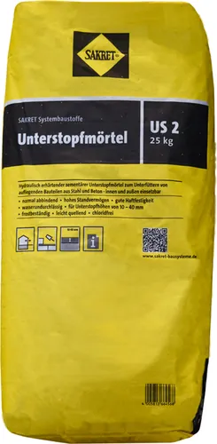 Sakret Unterstopfmörtel US 2 grau 25 kg Sack in weiß von SAKRET
