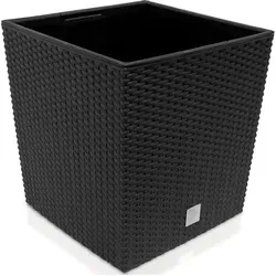 Blumentopf Kunststoff Rattan Optik eckig 32 cm von Prosperplast