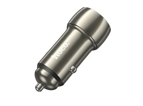 hoco. Autoladegerät 2 Anschlüsse Typ C PD 40W Z48 Metall grau Schnelllade-Gerät (1-tlg)