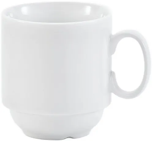 van Well Becher Trend, 6-tlg., Porzellan, spülmaschinenfest, mikrowellengeeignet, stapelbar, 0,25 L, 6-teilig