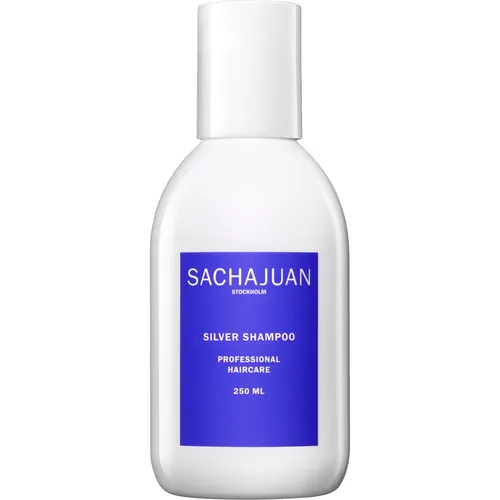 Sachajuan Silver Shampoo 250 ml - Shampoo für blondes und graues Haar, neutralisiert unerwünschte Gelbtöne und sorgt für strahlenden Glanz.