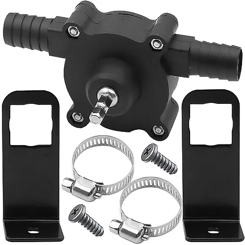 Retoo Bohrmaschinenpumpe 25 l/min 12-24V, Elektrische Mini Bohrmaschinen für Tragbar Elektrobohrpumpe, Passend für jede Bohrmaschine zum Um und Auspumpen von Wasser Mikro Selbstansaugende Pumpe Diesel