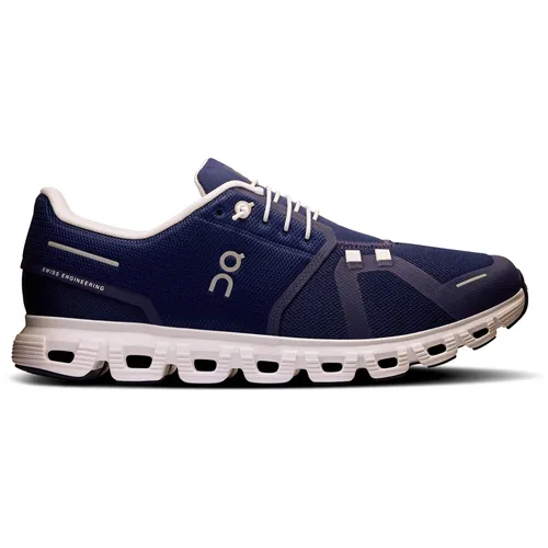 On Cloud 6 Herren Sneaker - Midnight/White, Größe 42 1/2 - Laufschuhe mit hohem Tragekomfort; atmungsaktives Mesh-Obermaterial und antimikrobielle Eigenschaften sorgen für ein frisches Tragegefühl.