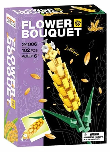 Bausteinset Lollipop Plant, stilisierte Getreidepflanze als Dekoobjekt, 102 Teile