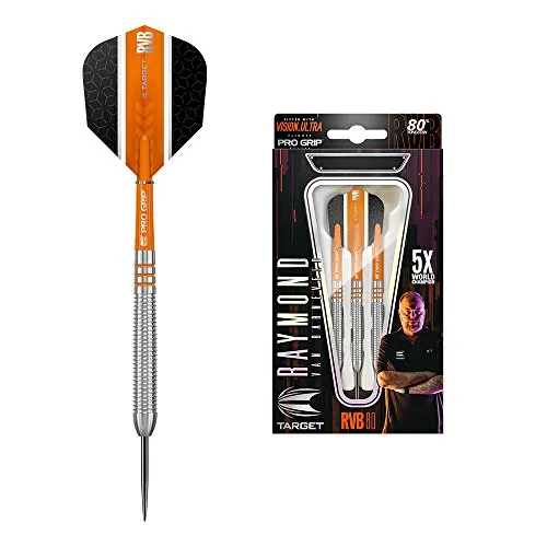 Target Darts Raymond Van Barnefeld 80% Steel Tip Dartpfeile (21gr), natur 21g