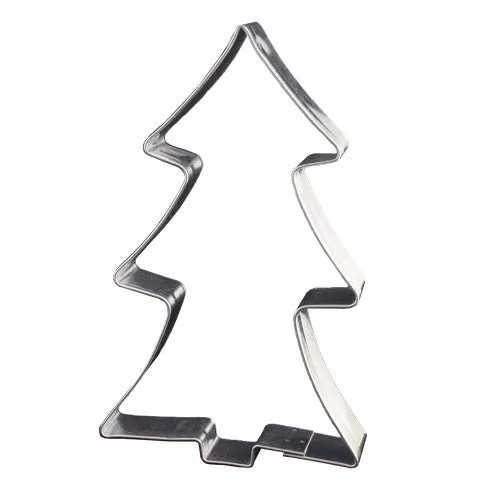 Lares Ausstecher/Ausstechform Riesen Tannenbaum - aus Weißblech - für Plätzchen, Kekse, Lebkuchen - Größe: 19cm - Made in Germany