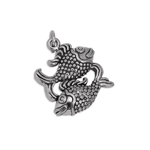 Sterling Silber Fische Charm Ohrhänger