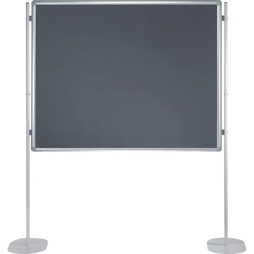 Franken Stellwandtafel PRO PTD830312 120x90cm Filz grau - Präsentationstafel aus grauem Filz, ideal als Raumteiler oder Informationswand für Messen und Ausstellungen. Robuste Verarbeitung und flexible Erweiterungsmöglichkeiten.