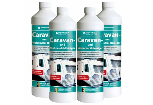 HOTREGA® Caravan Wohnmobil Reiniger - Universalreiniger für perfekte Sauberkeit - Allzweckreiniger mit Anti-Regenstreifen-Formel, ideal zur mühelosen Entfernung von Verschmutzungen wie Grauschleier und Vogelkot auf Caravans, Wohnmobilen und Markisen.