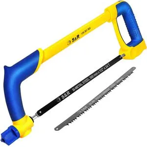 S&R Bügelsäge 300 mm - Multifunktionssäge für Holz und Metall - Sägen für Holz und Metall: Inklusive 2 Hochleistungs-Sägeblätter, ergonomischer Griff für komfortables Arbeiten und präzise Schnitte. Ideal für Heimwerker und Profis.