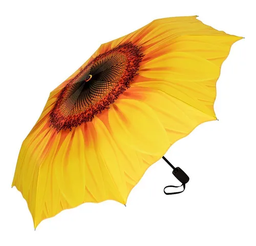 von Lilienfeld Taschenregenschirm Sonnenblume in gelb von VON LILIENFELD