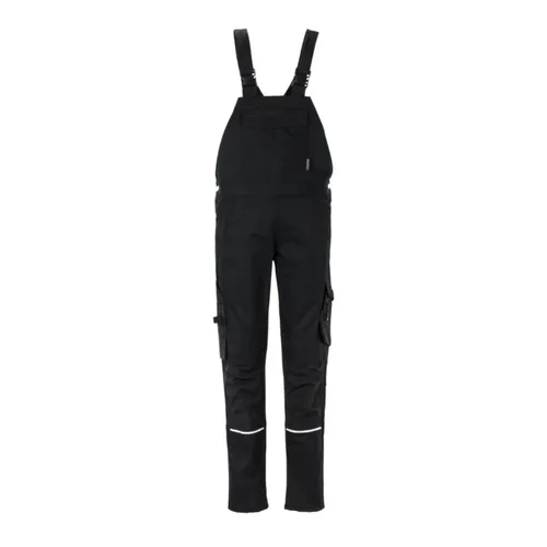 Planam Norit Damen Latzhose schwarz, Gr. 48 - Damen Latzhose in elegantem Schwarz, ideal für Arbeit und Freizeit, aus strapazierfähigem Material für höchsten Tragekomfort.