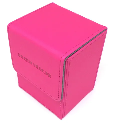 Docsmagic.de Premium Magnetic Flip Box (80) Pink + Deck Divider - MTG PKM YGO -