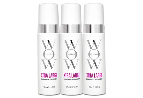 Color Wow Xtra Large Bombshell Volumizer Schaumfestiger 3x195ml - Volumengebender Schaum für volles, lebendiges Haar. Ideal für feines Haar, sorgt für langanhaltendes Volumen ohne zu beschweren. Frei von schädlichen Inhaltsstoffen, perfekt für tägliches Styling.