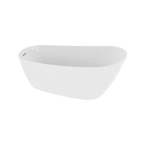 LAVITA Freistehende Badewanne Comodo 1500 - Elegante Acryl-Ovalwanne für 2 Personen - Sanitäranlagen & Zubehör - Hochwertige, antimikrobielle Badewanne mit eleganten Rundungen und Überlaufschutz für ein luxuriöses Badeerlebnis.