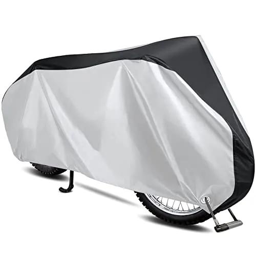 Motorradabdeckung Outdoor Wasserdicht Winterfest, Motorradplane Fahrrad Motorrad Garage Plane Indoor, UV-Beständiges Abdeckung für Motor Moped Roller Motorroller Fahrräder Scooter, 200x70x110cm