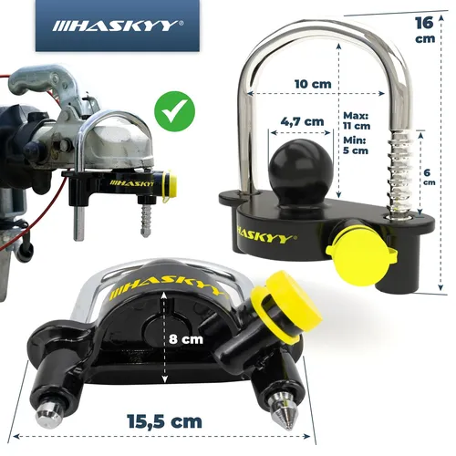 Anhängerschloss Schloss Sicherung Anhänger Diebstahlsicherung Diebstahl Sperre