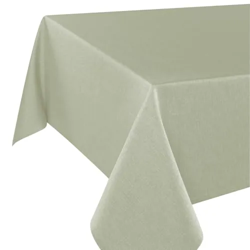 Tischdecke Wien Home, Moderne Tischwäsche mit Fleckschutz für das ganze Jahr, grün, 140x280 cm