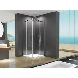 BuyLando.Shop Eckdusche Glaswerk Westfalen - Lina 80x80cm, Schiebesystem, Klarglas - Moderne Eckdusche Lina, 80x80 cm, aus 8 mm ESG-Sicherheitsglas. Platzsparendes Design mit einfachem Zugang dank Schiebesystem. Ideal für kleine Bäder, sorgt für Komfort und Stil.