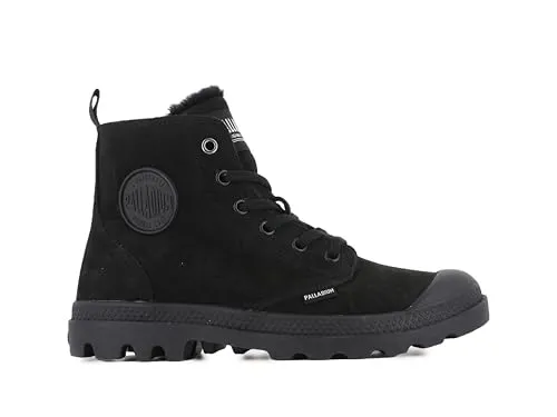 Palladium Damen Pampa Hi Zip Wl Sneaker, Schwarz, 41.5 EU - Wanderschuhe mit praktischem Reißverschluss, aus robustem Textil-Canvas für optimalen Tragekomfort und Stil bei Outdoor-Aktivitäten.