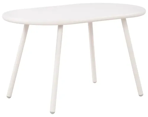 CLP Couchtisch Velva – Ovaler Loungetisch für drinnen und draußen - Konsolentisch für Wohnzimmer und Outdoor, wetterfest und UV-beständig, ideal für Garten, Balkon oder Terrasse, mit stabiler Metallkonstruktion für lange Lebensdauer.