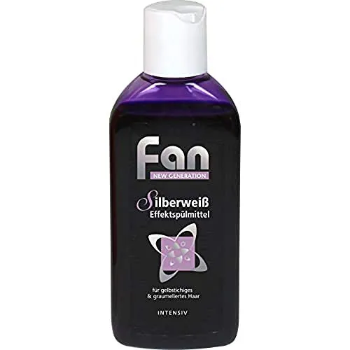 CMC Cosmetic Fan Effektspülung Silberweiß, 100 ml - Intensive Haarkur für gelbstichiges und graumeliertes Haar, sorgt für strahlende Frische und Pflege ohne schädliche Farbstoffe.