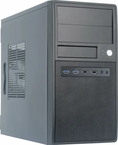 CT-04B-OP Tower-Gehäuse schwarz - PC-Gehäuse mit vielseitigen Einbauschächten für optimale Erweiterbarkeit und ATX-kompatible Bauform, ideal für Gaming und leistungsstarke Systeme.