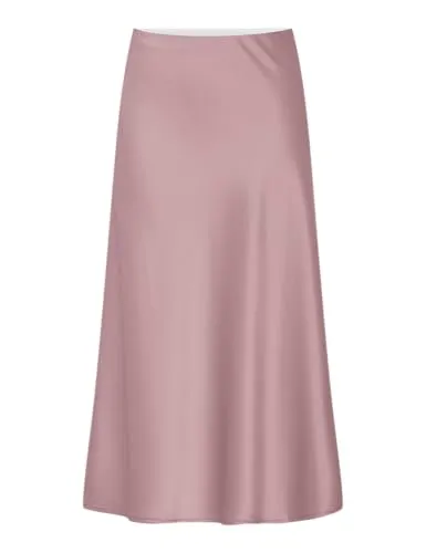 Y.A.S Midirock YASPELLA HW MIDI SKIRT S. NOOS lila XXL (44) in lila von YAS