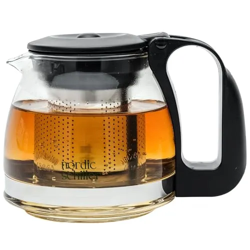 DMA-Z Teekanne Glas Hitzebeständig Glaskanne mit Deckel 700ml Teekanne mit Siebeinsatz Teekanne mit Edelstahl Filter Sieb Tea Maker Teekanne mit Sieb Glas Tee Kanne