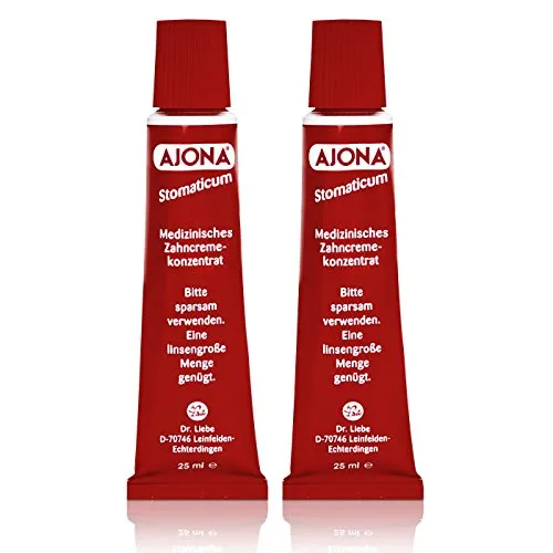2x Ajona Medizinisches Zahncreme-Konzentrat für Zähne,Zahnfleisch und Zunge 25ml