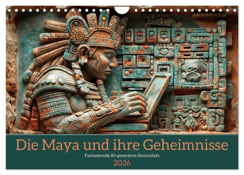 Die Maya und ihre Geheimnisse - Wandkalender 2026 - Hochwertiger Fotokalender im DIN A4 Format mit 12 beeindruckenden Motiven der Maya-Kultur. Robuste Spiralbindung und umweltfreundliches Papier machen ihn zum idealen Geschenk für jeden Anlass.