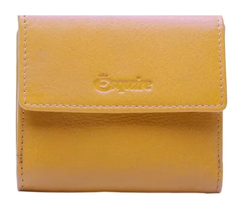 Esquire Geldbörse Peru mit RFID-Blocker - Elegante Geldbörse in Curry mit RFID-Schutz, ideal für sicheren Karten- und Geldtransport. Maße: 10,5 x 9 cm, 6 Fächer für Karten und 2 Geldscheinfächer. Perfekt für stilbewusste Damen!