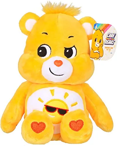 Care Bears 22044 9 Inch Bean Plush Funshine Bear, Collectable Cute Plush Toy, Cuddly Toys for Children, Soft Toys for Girls and Boys, Cute Teddies Suitable for Girls and Boys Aged 4 Years +