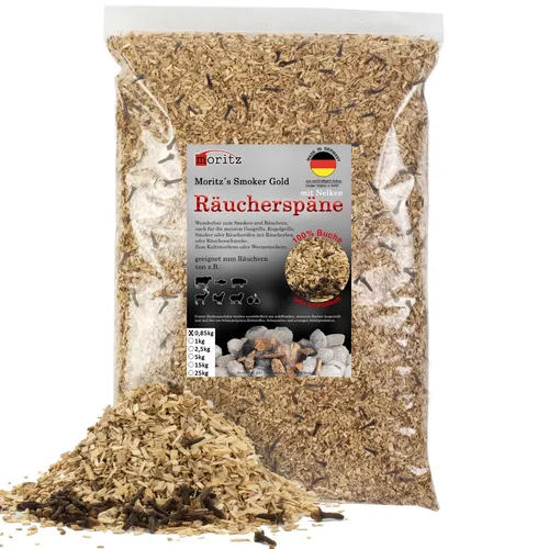 850g Räucherspäne Buche mit Nelke fein 0,75-2mm Kalträuchern Smoker Räuchermehl
